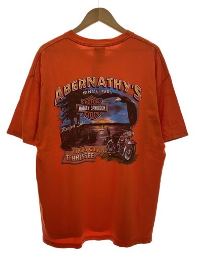 商品画像：00s/MADE IN USA/両面プリントTシャツ/XL/コットン/オレンジ// 2