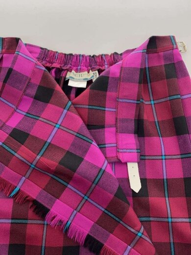 画像：O’NEIL OF DUBLINWORSTED WOOL EASY MAXI KILT/38/ウール/ピンク/50953