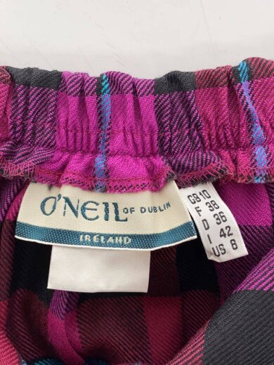 画像：O’NEIL OF DUBLINWORSTED WOOL EASY MAXI KILT/38/ウール/ピンク/50954