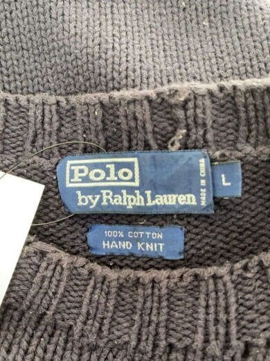 画像：POLO RALPH LAUREN90s/ポロベア/コットンニットセーター/L/コットン/NVY3