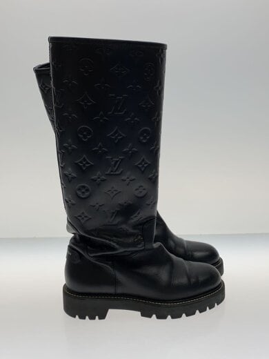 商品画像：ロングレザーブーツ/モノグラム/37/BLK/レザー// 2