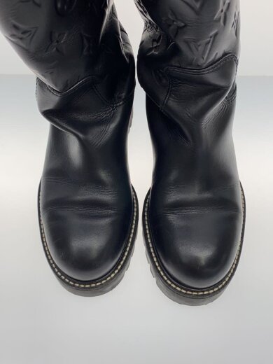 商品画像：ロングレザーブーツ/モノグラム/37/BLK/レザー// 3