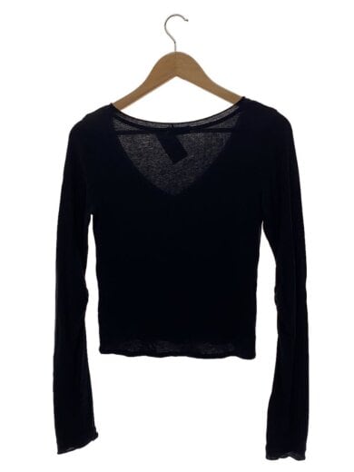 商品画像：V-neck long-sleeve top/FREE/コットン/ブラック/56122000005 2