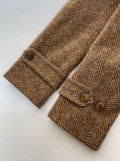 商品画像：ヘリンボーンツイードチェスターコート/MADE IN ITALY/4/ウール/ブラウン 6