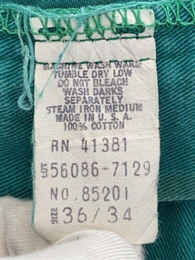 商品画像：80s/MADE IN USA/パッチなし/2タックトラウザー/36/コットン/エメラルド 5