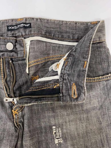 画像：DOLCE&GABBANAブーツカットパンツ/46/デニム/GRY/無地/G3015D3