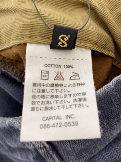 商品画像：ボタンフライ/ワイドパンツ/S/コットン/GRY/全体的コットン特有のスレ、色褪せ有 6