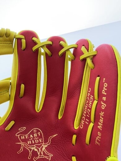 商品画像：GR5HM934FS-SC-Y 野球用品/軟式グローブ/右利き用/RED/GR5HM934FS-SC-Y/MLBカラーシンク/9 5