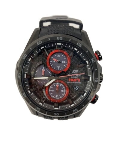 商品画像：ソーラー腕時計/アナログ/ラバー/BLK/EQS-900 1