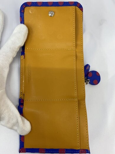 商品画像：3つ折り財布/レザー/BLU/レディース 4
