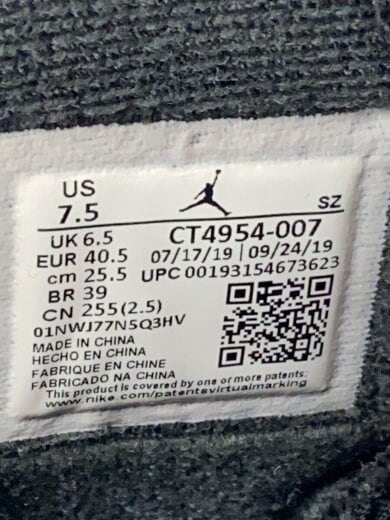 商品画像：AIR JORDAN 6 RETRO/25.5cm/BLK 5