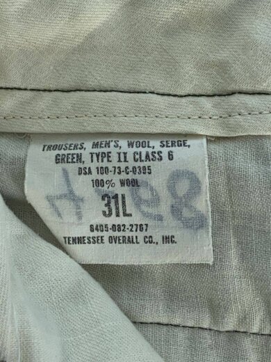 商品画像：スラックスパンツ/31/ウール/KHK/100-73-C-0395/GENERAL ジップ// 4