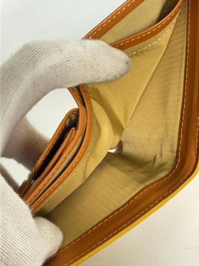 商品画像：2つ折り財布/レザー/YLW/メンズ 7