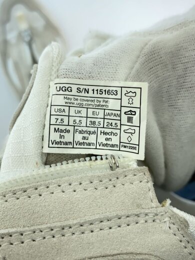 商品画像：ローカットスニーカー/24.5cm/WHT/スウェード 5