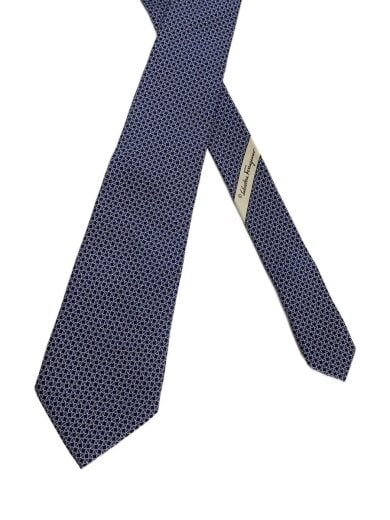 商品画像：ネクタイ/シルク/NVY/総柄/メンズ 2