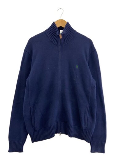 商品画像：90s/ドライバーズニット/ダブルジップ/L/コットン/NVY/無地/MNBLSWEM3S00009// 1