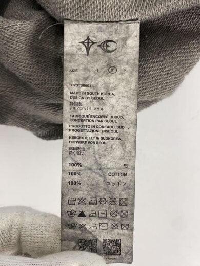 商品画像：ジップパーカー/2/コットン/GRY/無地 4