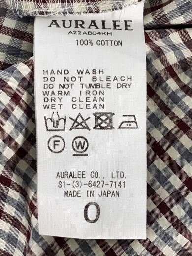 画像：AURALEE × Ron Hermanジャケット/0/コットン/チェック/A22AB04RH/別注4