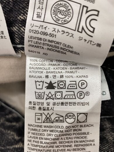 商品画像：BAGGY/復刻/28/コットン/BLK/無地/PC9-39290-0012 6