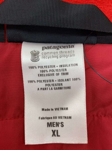 画像：patagoniaジャケット/XL/ポリエステル/RED/30920F93