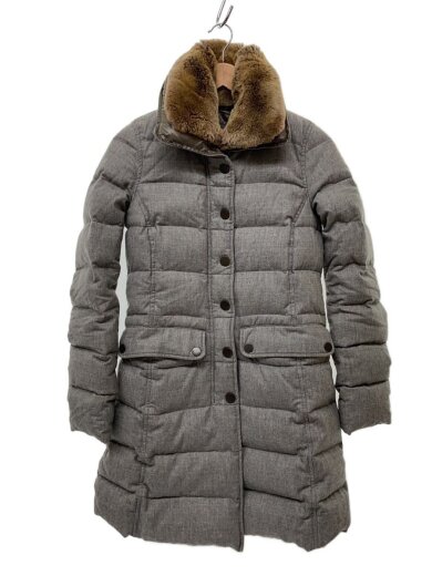 商品画像：ロングダウンジャケット/40/ウール/SLV/無地/D.2460.00/1097-RLN 1