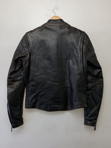 商品画像：シングルライダースジャケット/38/牛革/BLK 2