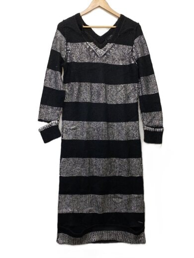 商品画像：長袖ワンピース/S/アクリル/BLK// 1