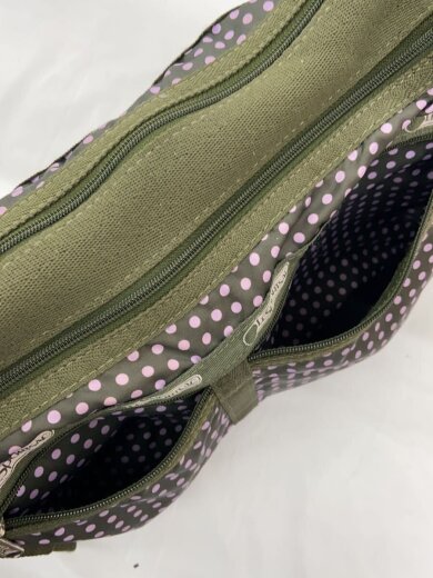 商品画像：ショルダーバッグ/ナイロン/KHK/ドット 5