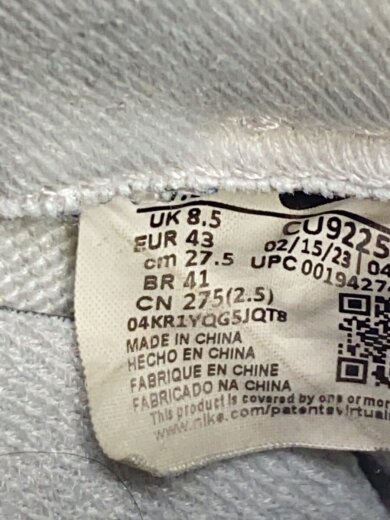 商品画像：AIR FORCE 1 LOW/エアフォース 1 ロー/ホワイト/CU9225-100/27.5cm/WHT 5