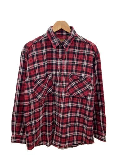 商品画像：90s/フランネルシャツ/M/コットン/RED/チェック// 1