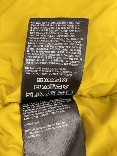 商品画像：ダウンジャケット/XL/ナイロン/YLW/無地/NF0A5GJF 5