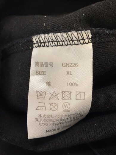 商品画像：Tシャツ/XL/コットン/BLK/GN226 4