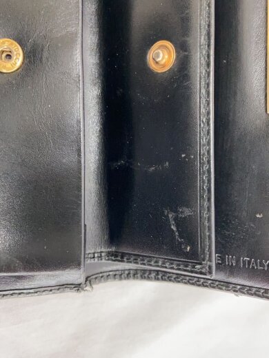 商品画像：2つ折り財布/PVC/BLK/無地/レディース 7