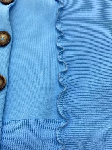 商品画像：カーディガン(薄手)/38/ポリエステル/BLU/無地/300HS270-2160 7