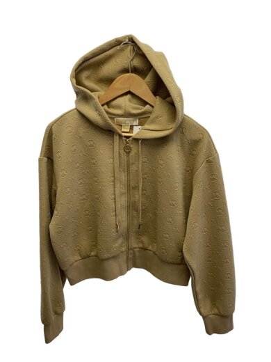 商品画像：ジップパーカー/L/ポリエステル/BEG/総柄/JR45130BLL// 1