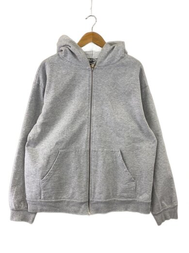 商品画像：ジップパーカー/L/コットン/GRY/無地// 1