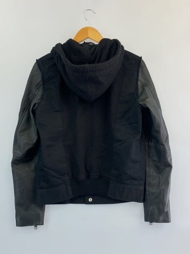 商品画像：レザー切り替え/ジャケット/S/コットン/BLK// 2