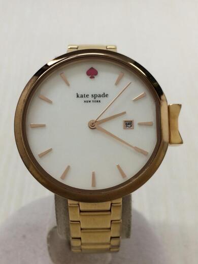 画像：kate spade new yorkクォーツ腕時計/アナログ/ステンレス/ホワイト/ゴールド/KSW13231