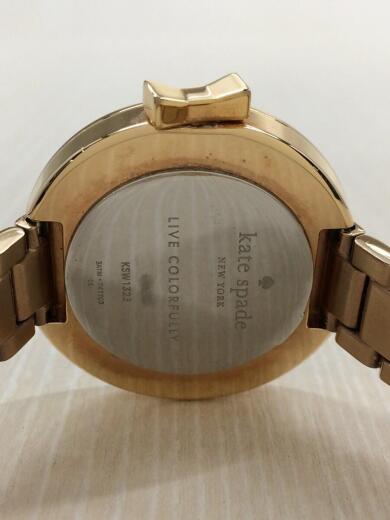 画像：kate spade new yorkクォーツ腕時計/アナログ/ステンレス/ホワイト/ゴールド/KSW13233