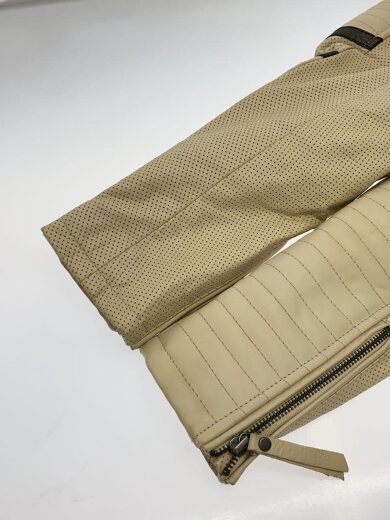 商品画像：シングルライダースジャケット/XS/レザー/BEG 6