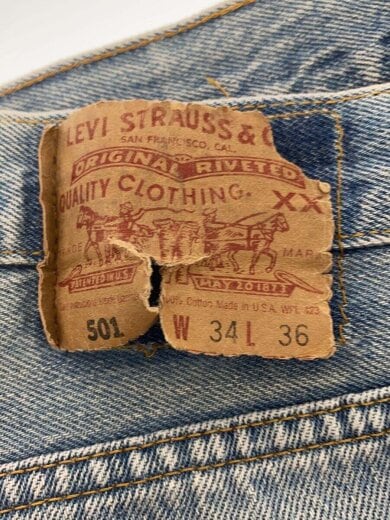 商品画像：ストレートパンツ/34/デニム/BLU/無地// 4