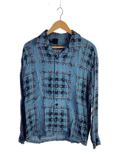 商品画像：長袖シャツ/38/レーヨン/NVY/ペーズリー/9212-SH01-054 1