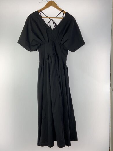 画像：MURRAL半袖ワンピース/1/ポリエステル/BLK/無地/24113022