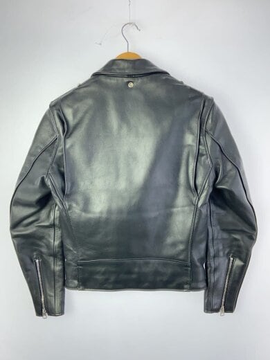 商品画像：ダブルライダースジャケット/34/レザー/BLK/無地 2