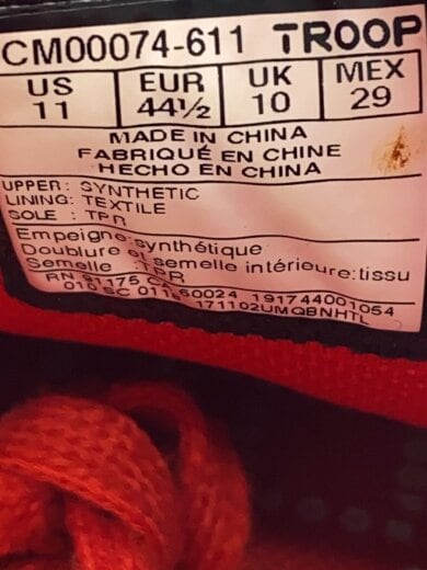 商品画像：TROOP/ローカットスニーカー/US11/RED/1CM00074-611 5