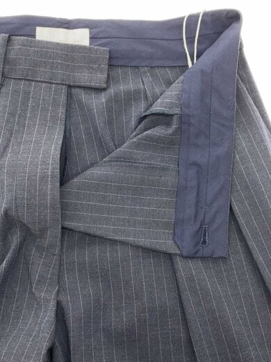 商品画像：ワイドパンツ/36/ポリエステル/GRY/ストライプ/GGZ1052102A0001 3