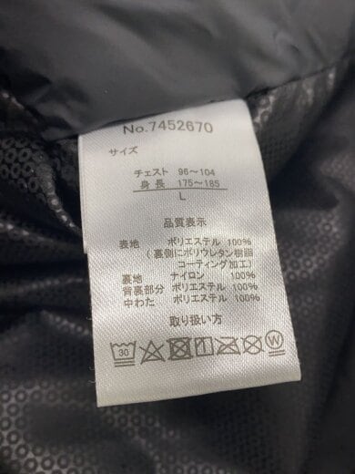 商品画像：ダウンジャケット/L/ポリエステル/BLK/7452670 4
