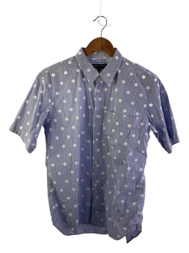 商品画像：半袖シャツ/M/コットン/BLU/ドット/DK-B044 1