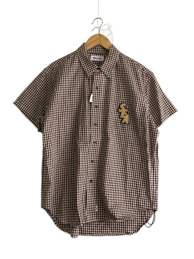 商品画像：半袖シャツ/M/コットン/BRW/チェック/WDS-SH-10 1