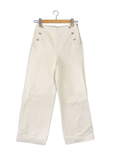 商品画像：ピグメントドリルクロスワイドフレアパンツ/36/コットン/WHT/無地/12-04-41-04033 1